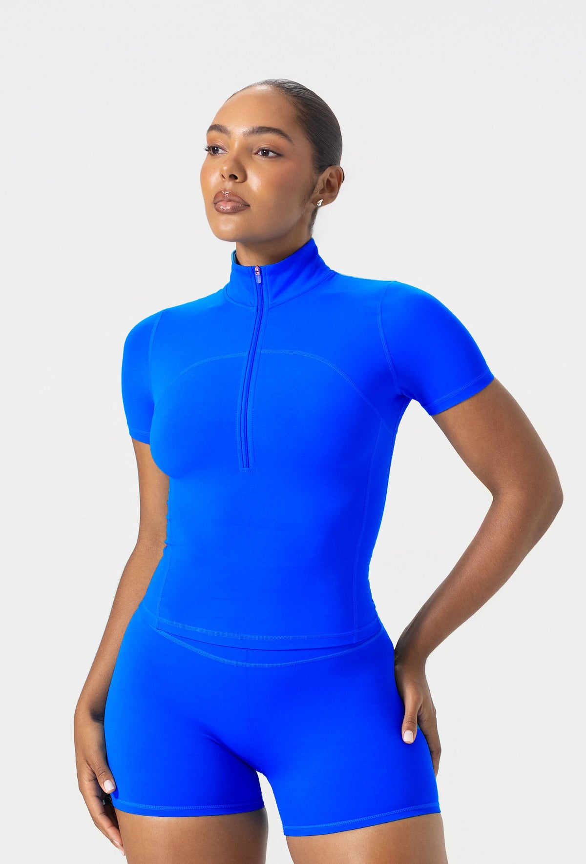 Contour Half Zip Short Sleeve - Santorini