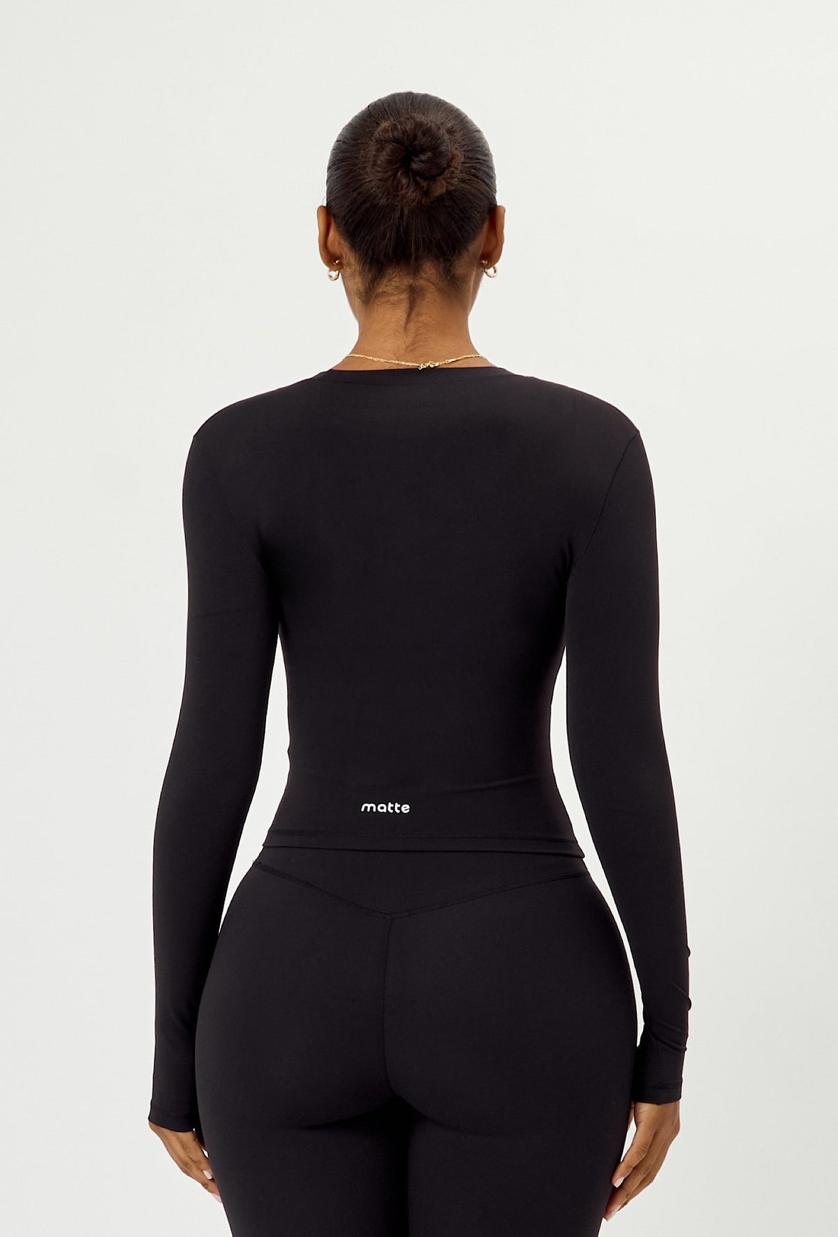 Cloudform Long Sleeve Crop - Black