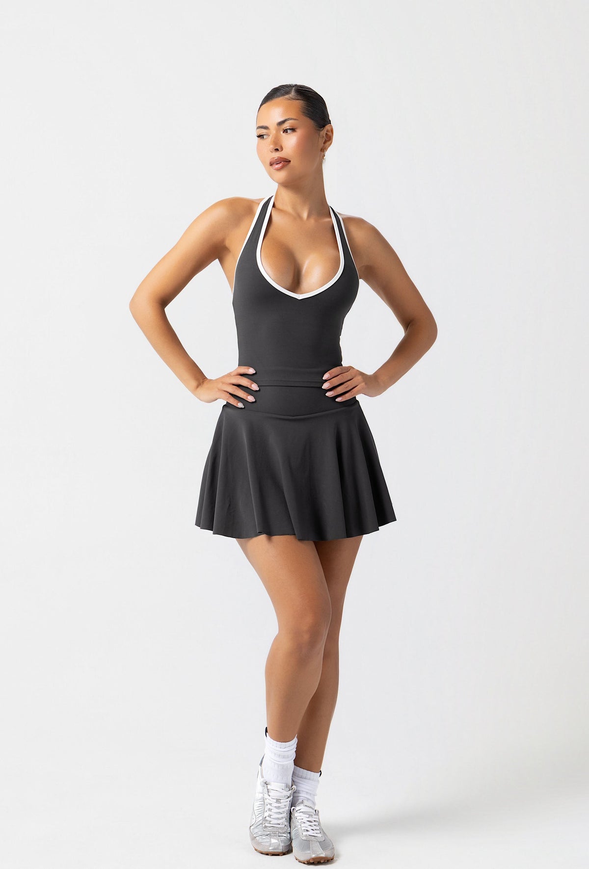 Linea Double Layer Halter - Slate Gray Galaxy