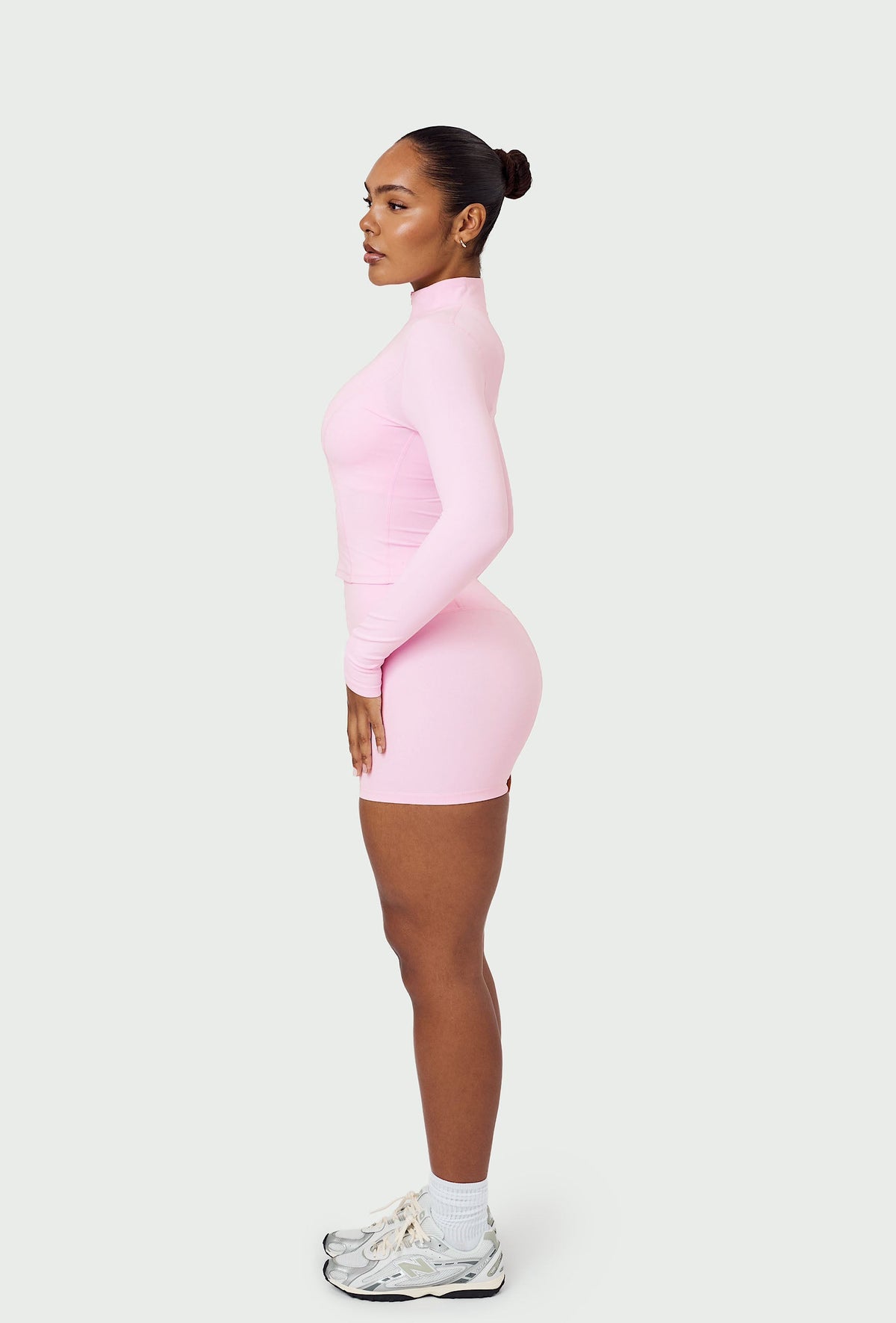 Sculpt Zip Long Sleeve - Ballet Pink