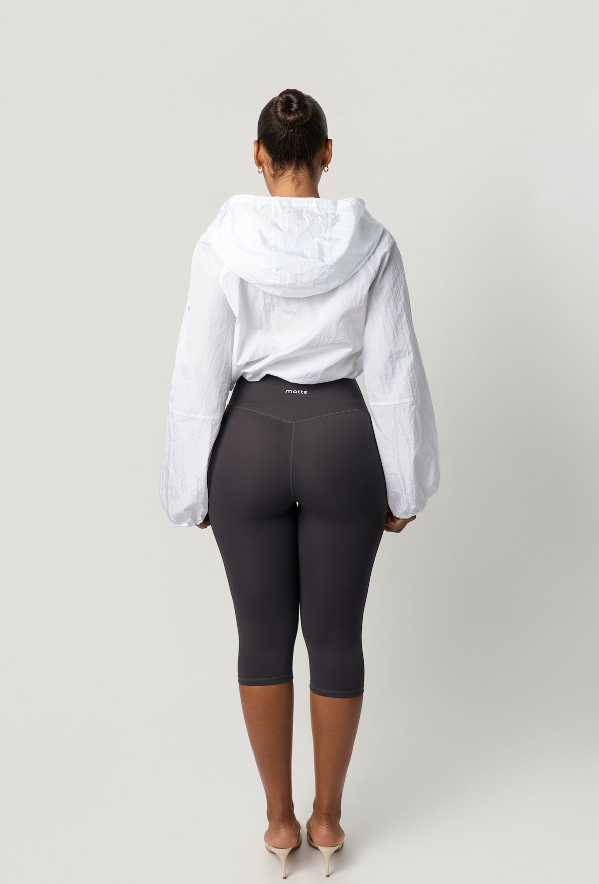 City Drift Cropped Windbreaker - White