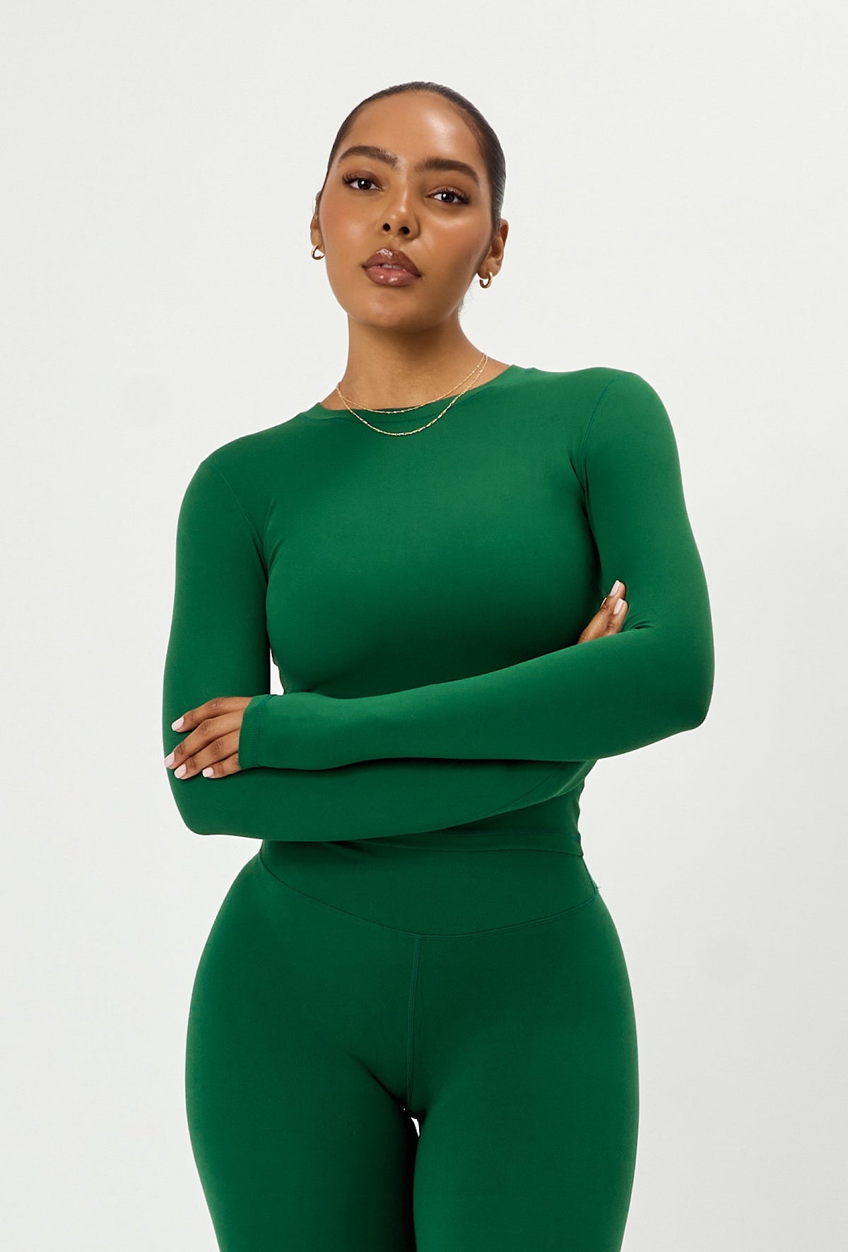 Cloudform Long Sleeve Crop - Fern