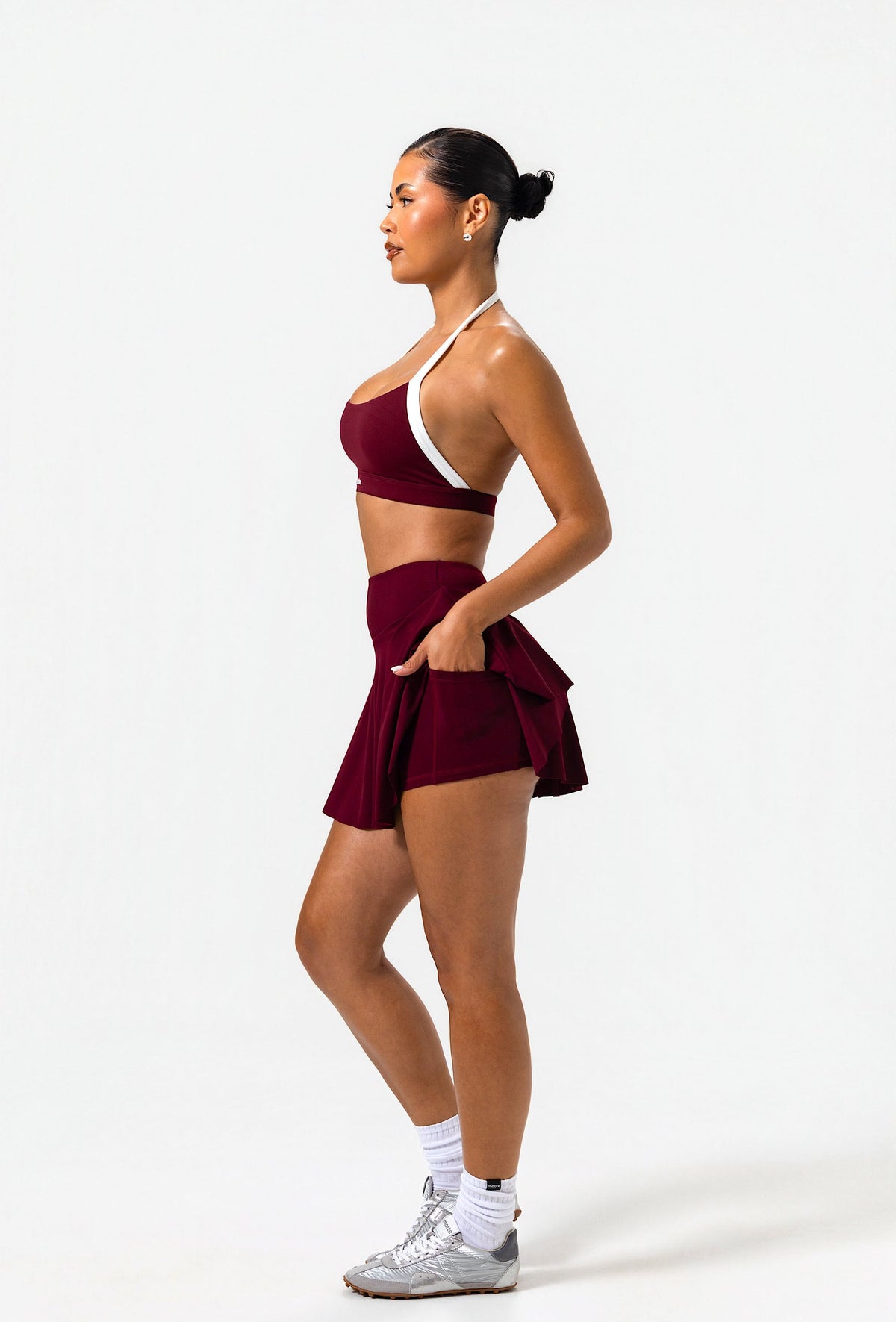 Lounge Tennis Skirt - Burgundy